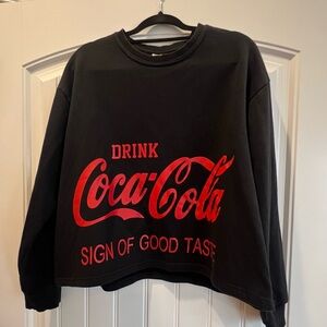 Coca Cola Black Sweatshirt with Red Logo